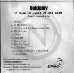A Rush of Blood to the Head (Instrumentals) by Coldplay